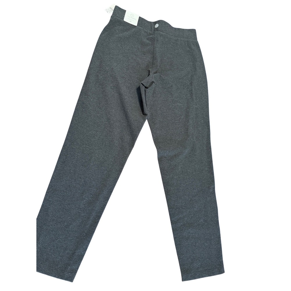 T by Talbots Womens Petite Straight Leg Pants Gray Cotton Blend NWT Athleisure - Picture 5 of 7